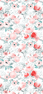 Modern roller blind Pink poppy