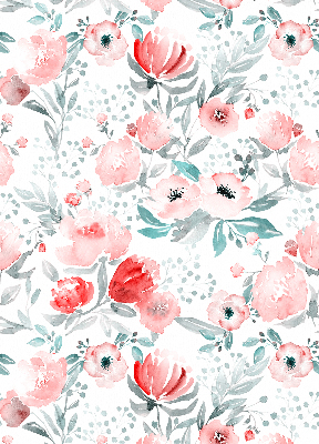 Modern roller blind Pink poppy