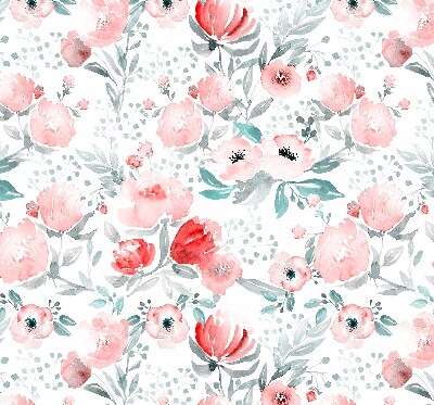 Modern roller blind Pink poppy