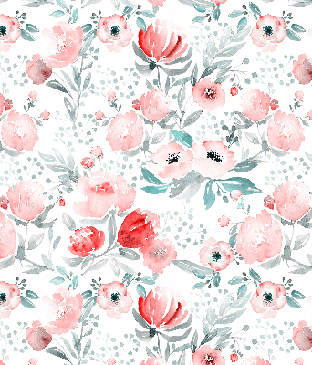 Modern roller blind Pink poppy