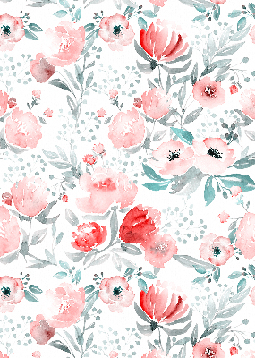 Modern roller blind Pink poppy