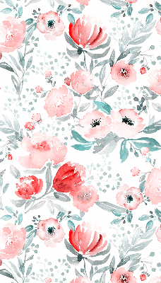 Modern roller blind Pink poppy