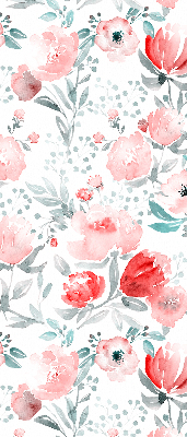 Modern roller blind Pink poppy