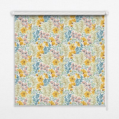 Roller blind for large window Flowers