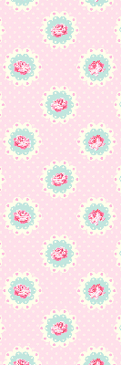 Fabric roller blind Roses