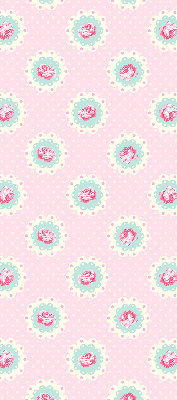 Fabric roller blind Roses