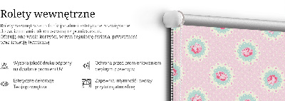 Fabric roller blind Roses