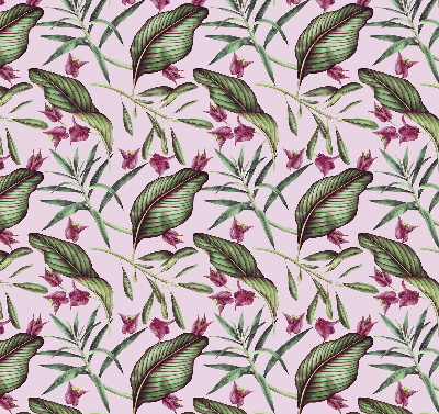 Fabric roller blind Tropical leaves