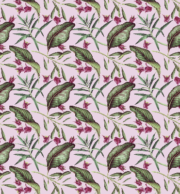 Fabric roller blind Tropical leaves
