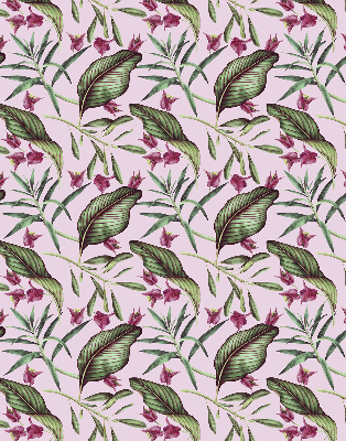 Fabric roller blind Tropical leaves