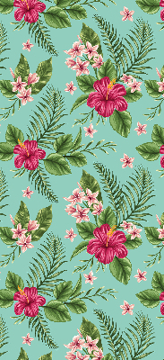 Roller blind for large window Exotic plants