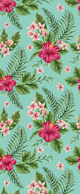 Roller blind for large window Exotic plants
