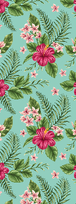 Roller blind for large window Exotic plants