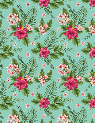 Roller blind for large window Exotic plants