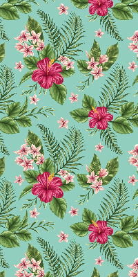 Roller blind for large window Exotic plants