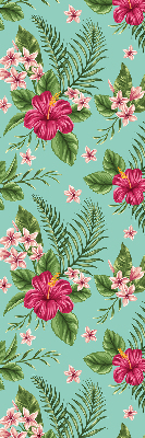 Roller blind for large window Exotic plants
