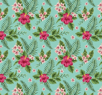 Roller blind for large window Exotic plants