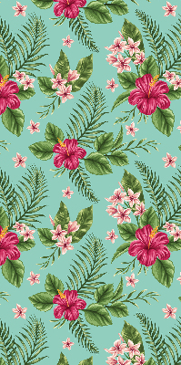Roller blind for large window Exotic plants