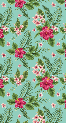 Roller blind for large window Exotic plants