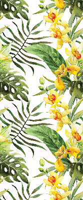 Fabric roller blind Yellow flower