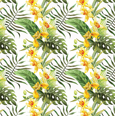 Fabric roller blind Yellow flower