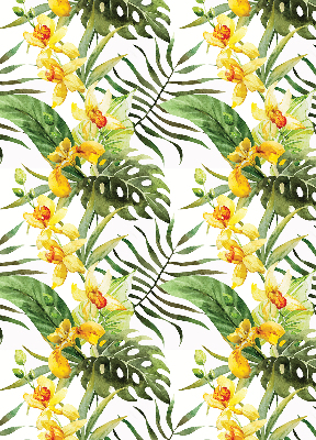 Fabric roller blind Yellow flower