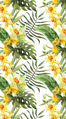 Fabric roller blind Yellow flower