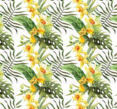 Fabric roller blind Yellow flower