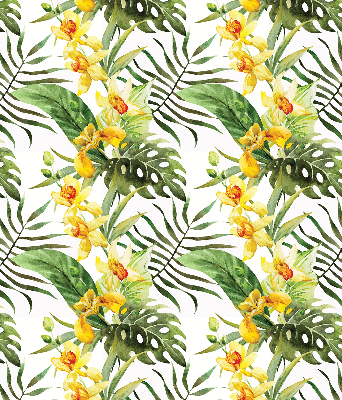Fabric roller blind Yellow flower