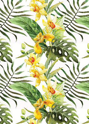 Fabric roller blind Yellow flower