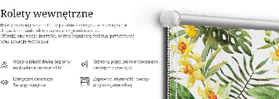 Fabric roller blind Yellow flower