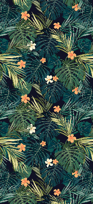 Fabric roller blind Tropical leaves and flowers