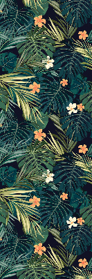 Fabric roller blind Tropical leaves and flowers