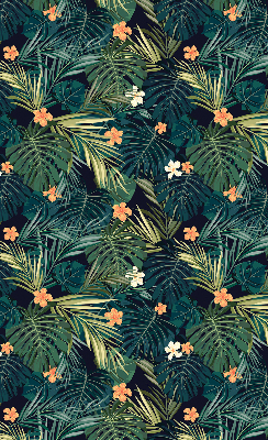 Fabric roller blind Tropical leaves and flowers