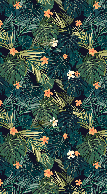 Fabric roller blind Tropical leaves and flowers