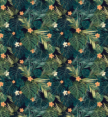 Fabric roller blind Tropical leaves and flowers