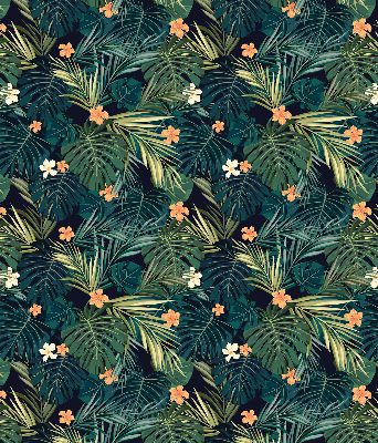 Fabric roller blind Tropical leaves and flowers