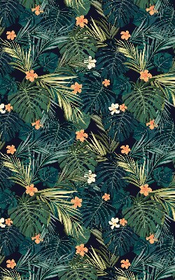 Fabric roller blind Tropical leaves and flowers