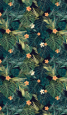 Fabric roller blind Tropical leaves and flowers
