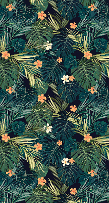 Fabric roller blind Tropical leaves and flowers