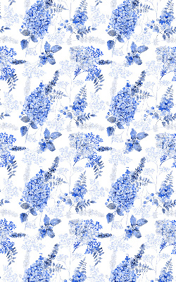 Modern roller blind Blue flowers