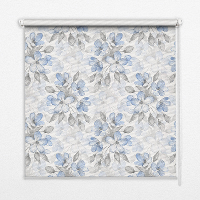 Roller blind for large window Flowers