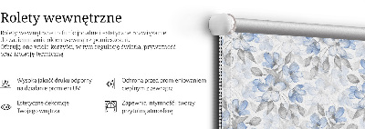 Roller blind for large window Flowers