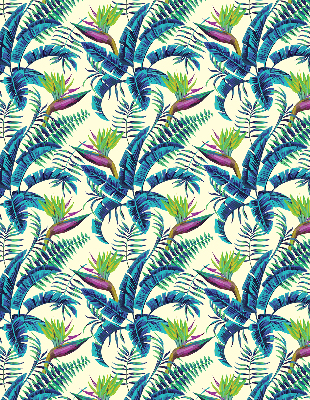 Fabric roller blind Tropical plants