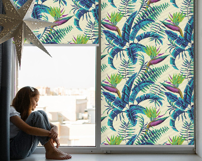 Fabric roller blind Tropical plants