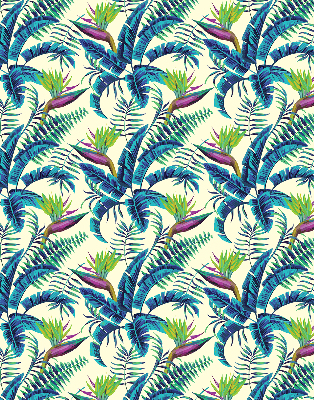 Fabric roller blind Tropical plants