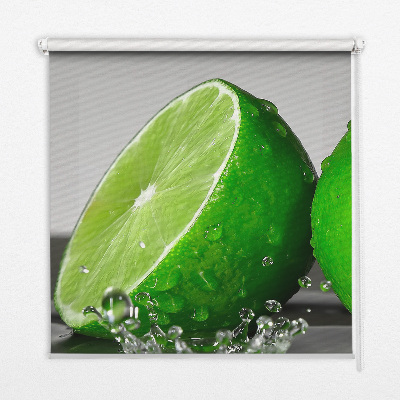 Roller blind for large window Limes in water