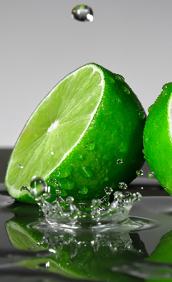 Roller blind for large window Limes in water