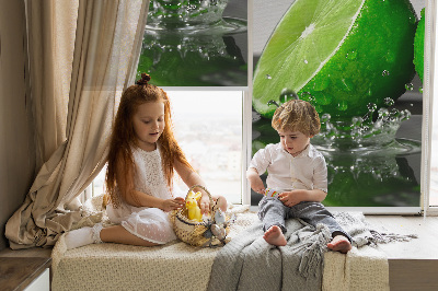 Roller blind for large window Limes in water