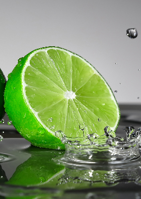 Roller blind for large window Limes in water
